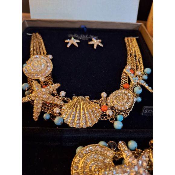 Bella Del Mar Jewelry Set Necklace Bracelet Earrings - Picture 6 of 10